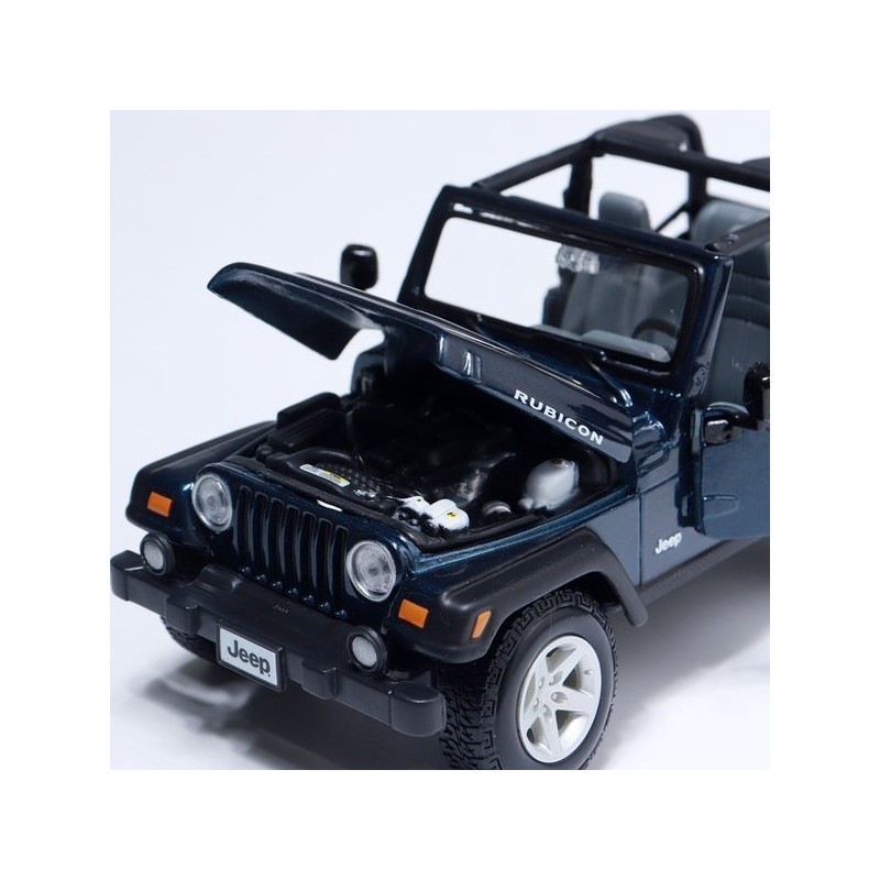 Maisto 1:27 Jeep Wengler Rubicon Matte Blue Diecast Model Car