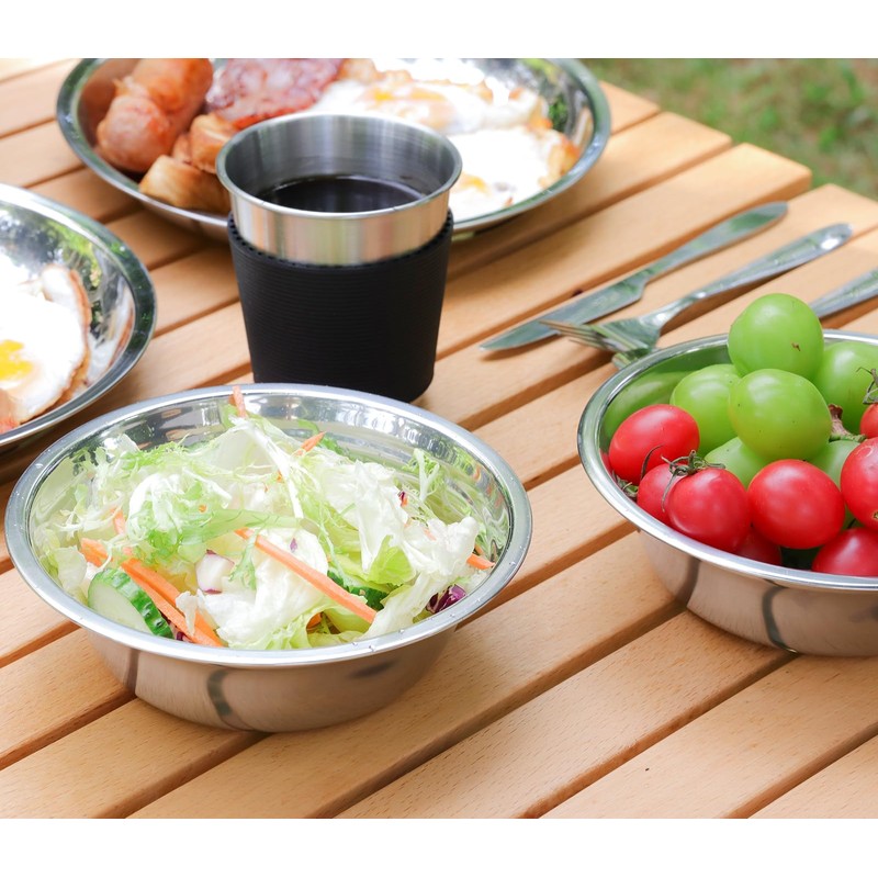 Lafuntar Camping Plate Bowl Cup Cutlery Set for 2, Camping
