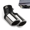 Zikefest Dual Exhaust Tips, Double Outlet Bending Muffler Exhaust, Stainless
