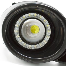 KITOCARTOP LED Fog Lights Fit for 2008 2009 2010 Toyota Highlander White DRL with Amber Sequential Turn Signal Driving Lights Front Bumper Headlight Replacement