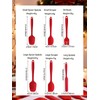 6 Pieces Silicone Spatula Set - Heavy Duty Kitchen Cooking