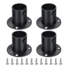sourcing map 4Pcs Stainless Steel Closet Rod Brackets, 1 Inch