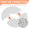 TNJPSEK 6 Pack 17mm Plumbing Cover Decorative Hole Plate, Self-Adhesive
