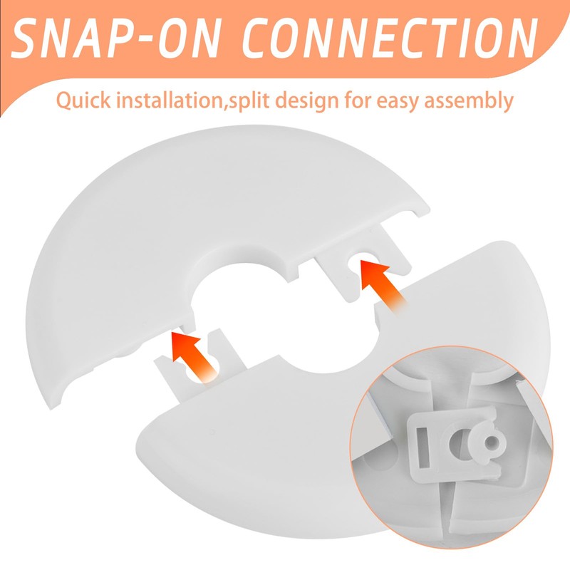 TNJPSEK 6 Pack 17mm Plumbing Cover Decorative Hole Plate, Self-Adhesive