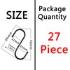 Anzhee S Hooks, 27 Pieces Stainless Steel Metal Hooks Black