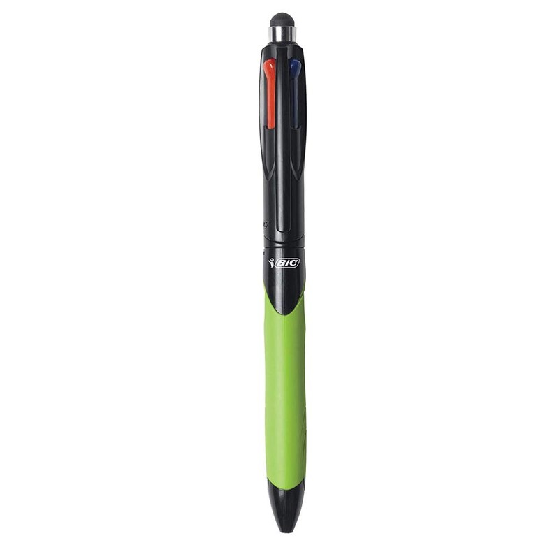 3 x BIC 4-Colour Retractable Ballpoint Pens with Ergonomic Grip