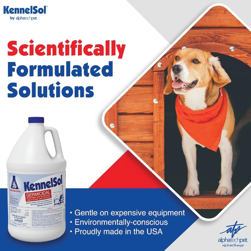 ATP KennelSol 1-Step Kennel Cleaner - 1 Gallon Liquid Disinfectant,