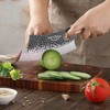 MONGSEW 3PCS Butcher Viking Knife Set, Hand Forged 7" Serbian