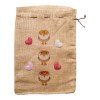 4 Costales Yute Decorados San Valentin Amor Chico (25x35 Cm)