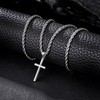 murtoo 925 Sterling Silver Cross Necklce for Men, Cross Pendant