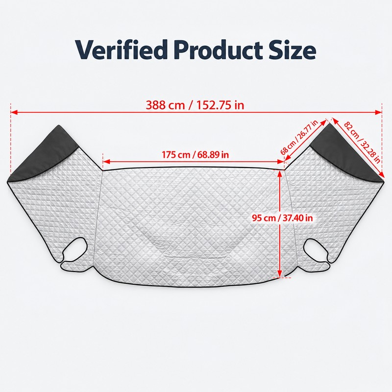 Motorhome Thermal Windscreen Cover for Fiat Ducato, Peugeot Boxer and
