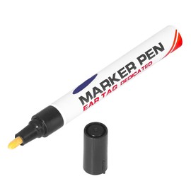 Laroal Animal Tag Marker Pen Ink Marker for Pig Sheep Cattle Ear Tags Waterproof Farm Marking Pen Black Ink Replacement Tip 14.4x1.5cm