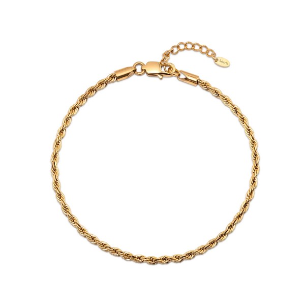 Amberta Silver Gold Waterproof Ankle Bracelets for Women | Boho