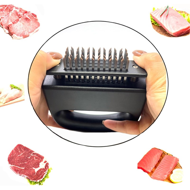 48-Blade Stainless Steel Meat Tenderizer Tool – Heavy Duty Handheld