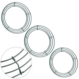 3Pack 12Inch Green Christmas Wire Wreath Rings Round Metal Wreath Frame Making Ring Wire Wreath Form Flower Wreath Frames for DIY Floral Crafts Xmas New Year Door/Wall Decor Wreath Making Supplies…