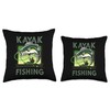 Kayak fishing Kayak trailer, Boat Kayakking Throw Pillow