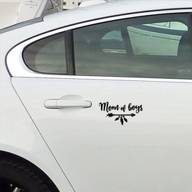 NBFU Mom Of Boys Mother Day Boho 1 (Black) (Set Of 2) Premium Waterproof Vinyl Decal Stickers For Laptop Phone Accessory Helmet Car Window Bumper Mug Tuber Cup Door Wall Decoration