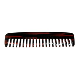 Strähnenboy - Large Pocket Comb Handmade 15 cm Comb Coarse Teeth Havana Brown Curling Comb Afro Comb Beard Comb (23050 hav)
