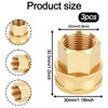 Gosknor 3 Pcs Brass Garden Hose Adapters, 3/4" GHT to