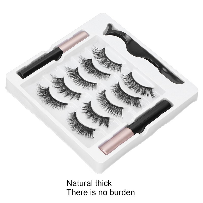 5 Pairs Magnetic Eyeliner Eyelash Kit Easy to Apply Natural