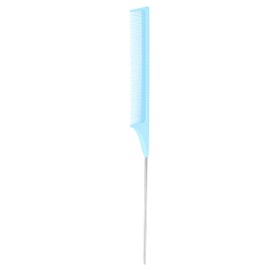 Professional Lat Tail Comb, Pin Tail Comb Steel Tail Comb Barber Rat Tail Comb for Women Hairdressing Thin Hair Styling Tools for Haircut and Hairdressing (Blue)