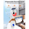PILSAMAS Solar Motion Sensor Alarm with Custom Voice Upload -