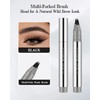 Microblading Liquid Eyebrow Pencil, Long-Lasting Waterproof Smudge-Proof Multiple Fork Tip