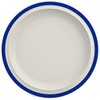 Ornamin Flat Plate Diameter 26 cm Blue Melamine Edge (Model