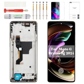 for Motorola Moto G Stylus 5G 2024 Screen for Moto G Stylus 5G 2024 Display LCD for Moto G Stylus 5G 2024 Digitizer Repair Touch XT2419-2 XT2419-1 XT2419 Black with Frame (with Fingerprint Function)