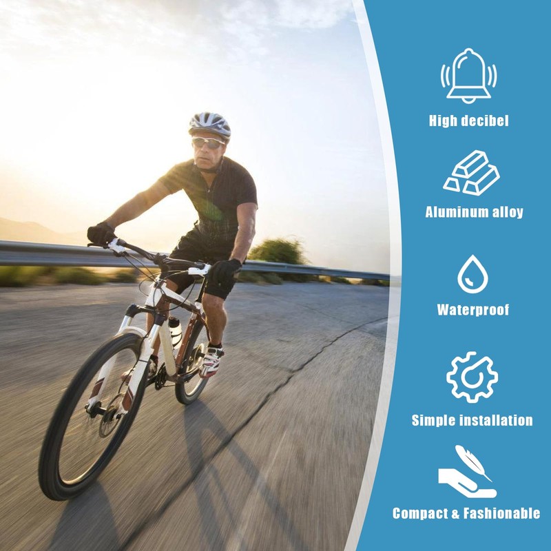 Pack of 2 Bicycle Bell, Mountain Bike Loud Set, Polygonal