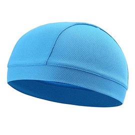 TOPLOR Moisture Wicking Skull Cap/Helmet Liner/Running Beanie Caps for Men - Motorcycle Cycling Breathable Dome Cap Sweatband (Light Blue)