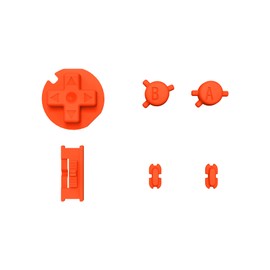 eXtremeRate Orange Replacement Full Set Buttons for Gameboy Color GBC - Handheld Game Console NOT Included