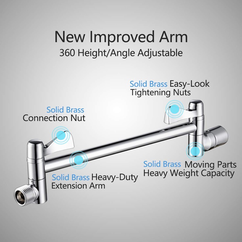 Tecmolog Brass Shower Extender Arm 11 Inch Height & Angle