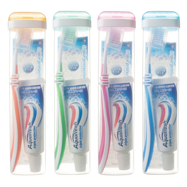 Aqua Fresh Travel Set, Clear Mint, Toothpaste, 1.2 oz (35 g) + 1 Toothbrush *Color cannot be chosen.