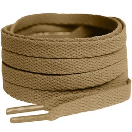 [HIGH FIVE] Shoelaces, Flat Laces, 39.4 inches (100 cm), 47.2 inches (120 cm), 55.1 inches (140 cm), 63.0 inches (160 cm), Plain Sneakers, Low Cut, High Cut, Colorful SHOELACES, Set of 2, latte