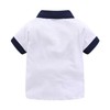 Mud Kingdom Toddler Boy Polo Shirts White 4T Plain