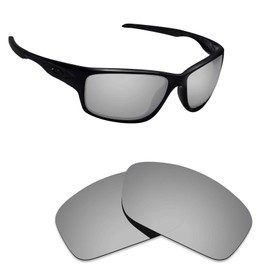 Alphax Silver Titanium Polarized Replacement Lenses for Oakley Canteen 2014 OO9225