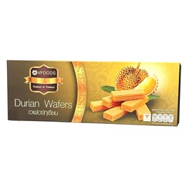 Combo - Durian Wafers and Raisin Wafers - Banh Xop Huong Sau Rieng va Banh Xop Nho Kho - 3 Oz per Box with 1 of Durian and 1 of Raisin