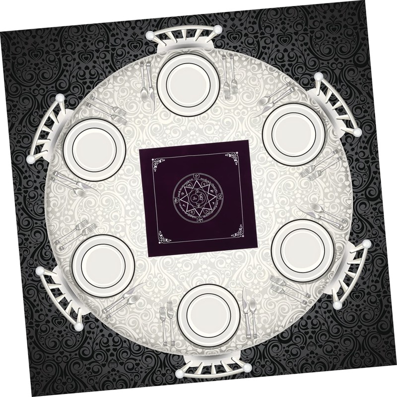 Mikinona Tablecloth for Tarot Cards Non Slip Divination Cloth Eight