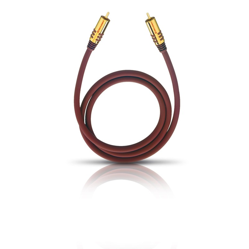 OEHLBACH NF sub-woofer cable, RCA-RCA, 1x2m. Colour: Burgundy. STAR RATING