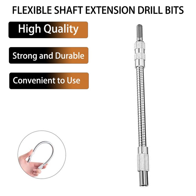 Utoolmart Flexible Shaft Extension Drill Bits, Magnetic Extention 1/4" Hex