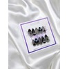 Black Angel Teddy Bear Handmade Nail Tips - Short Ballerina