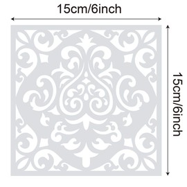 Mandala Stencil Set, 16 Pieces Large Reusable Laser Cut Painting Stencil / Airbrush Template, Mandala Dotting Stencils for Wall/Stone/Wood Furniture/Painting Templates Children (6 x 6 inches)