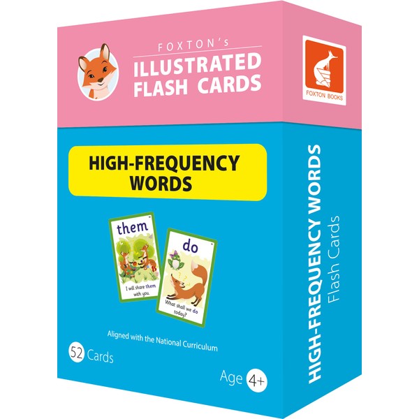 Illustrated High-Frequency Words Flash Cards for ages 4+ with 100