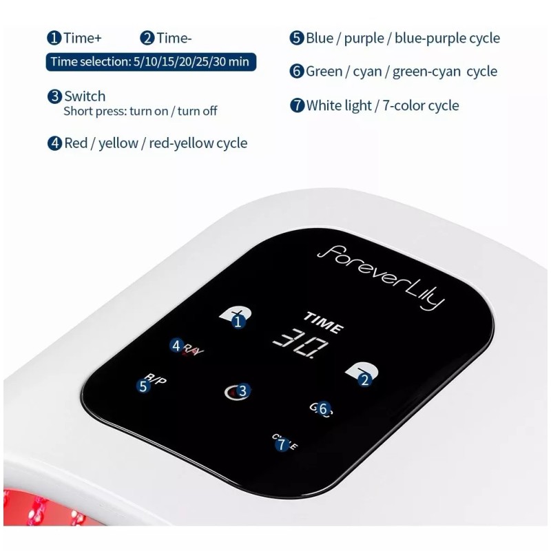 ForeverLily Máquina Facial De Luz Led Para Cuidado De La