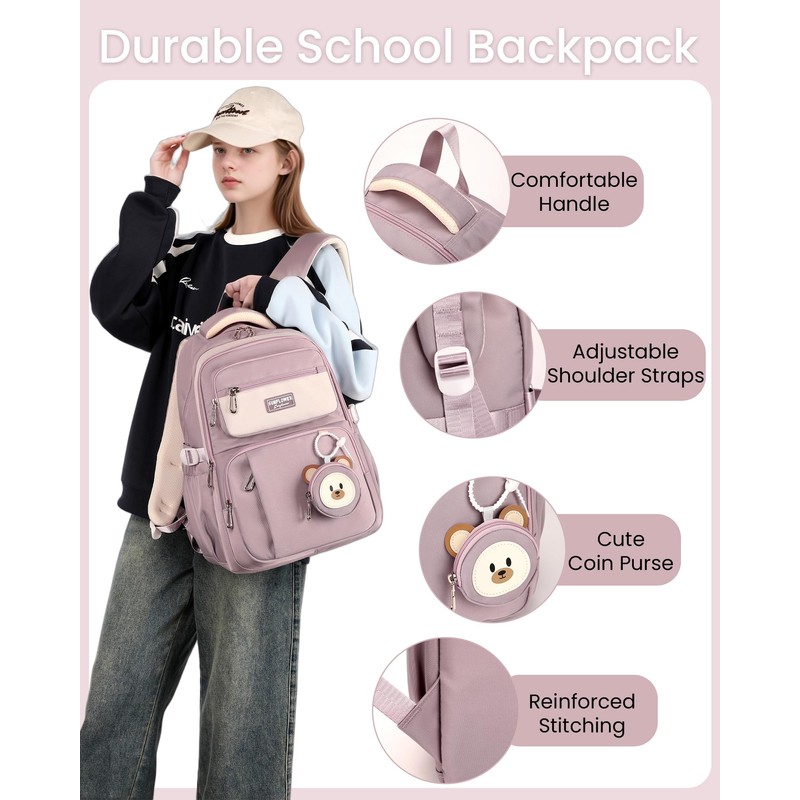 Makukke School Backpack Girls Waterproof School Bag Girls 5th Class
