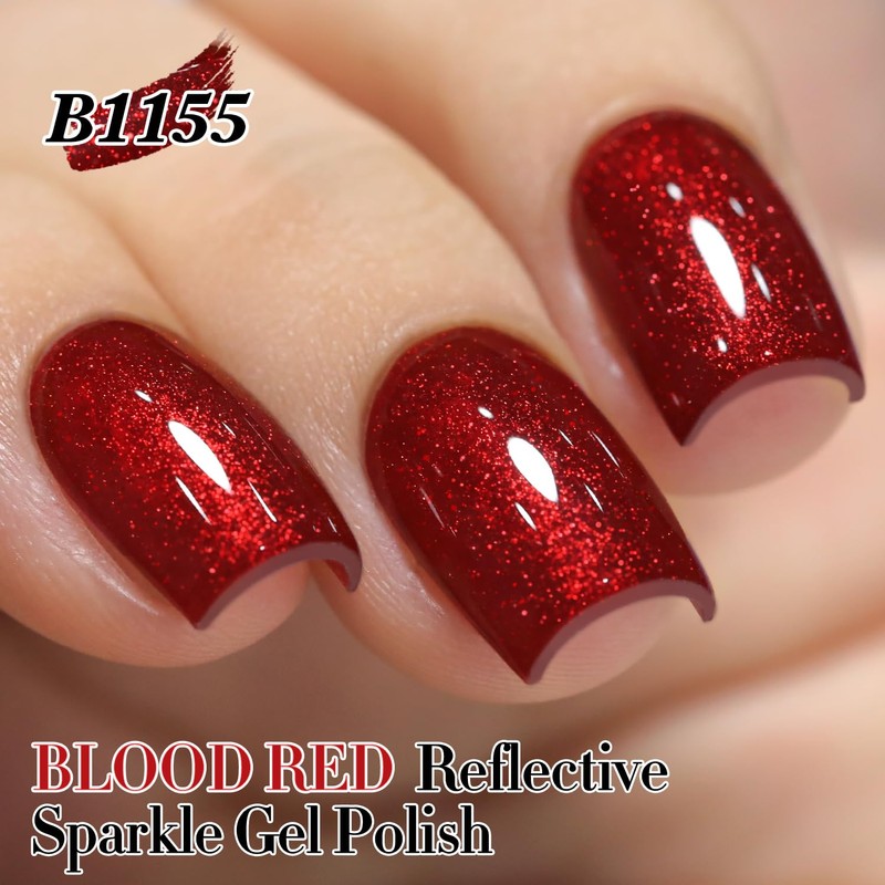 Double Rhythm 15ML Glitter Gel Polish Shimmer Reflective Holographic Color