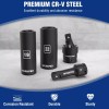 WORKPRO 20Piece 1/2''Drive Deep Impact Socket Set 6-Point Cr-V Steel