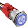 APIELE 19mm Latching Push Button Switch 3/4" 12V DC Power