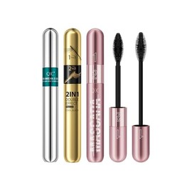3 Pack 2in1 Mascara Set, 4D Silk Fiber Lash Mascara Volume and Length Waterproof Non Clumping Mascara Smudge Proof for Natural Eyelash Makeup